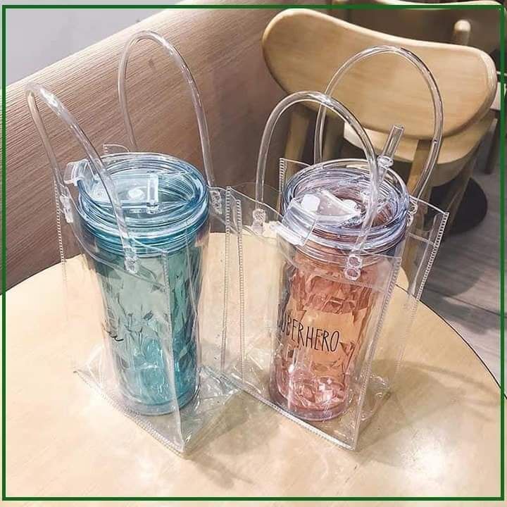 TÚI ĐỰNG LY TRONG SUỐT - BÁN TỪ 2 CÁI